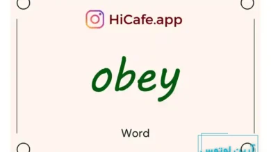 Meaning and usage of obey word