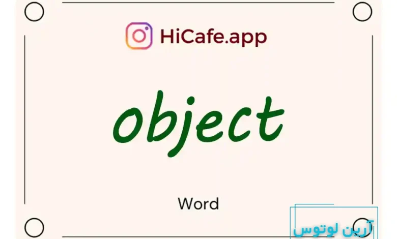 Meaning and usage of object word