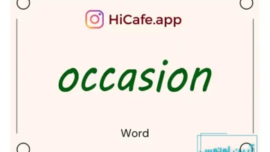 Meaning and usage of occasion word