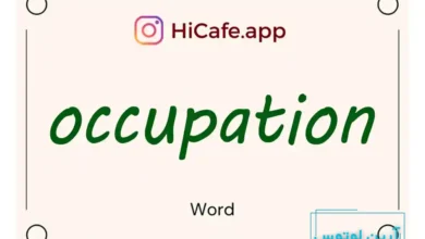 Meaning and usage of occupation word