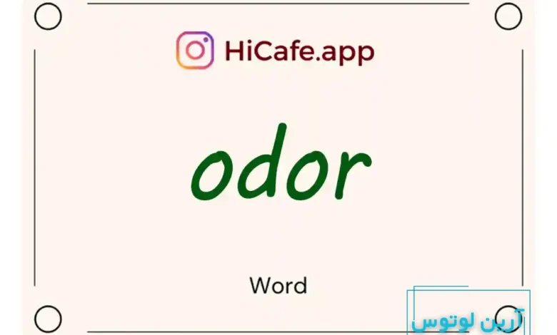 Meaning and usage of odor word