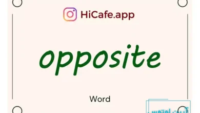 Meaning and usage of opposite word