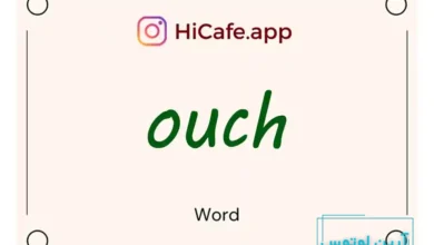 Meaning and usage of ouch word