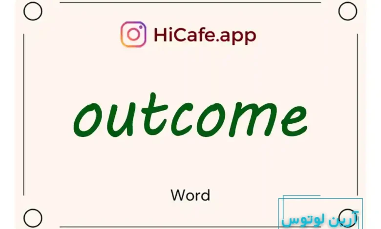 Meaning and usage of outcome word
