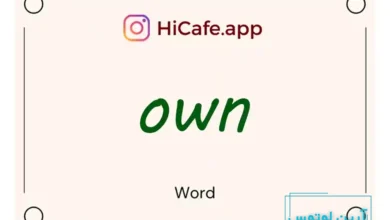 Meaning and usage of own word