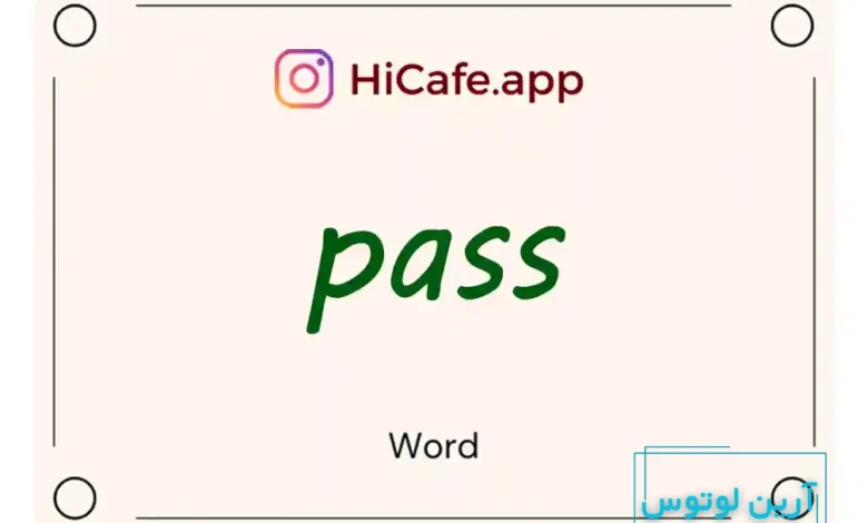 Meaning and usage of pass word