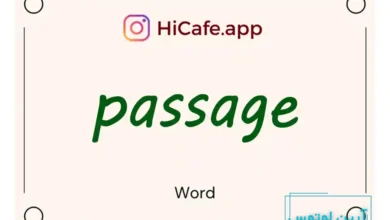 Meaning and usage of passage word