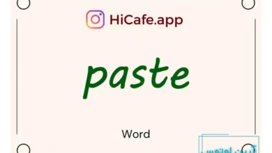 Meaning and usage of paste word