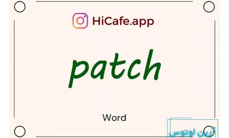 Meaning and usage of patch word