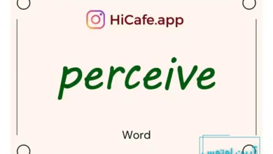 Meaning and usage of perceive word