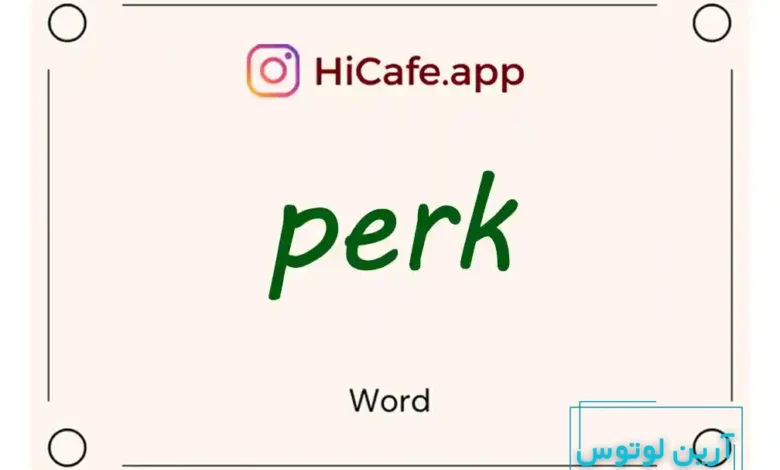 Meaning and usage of perk word