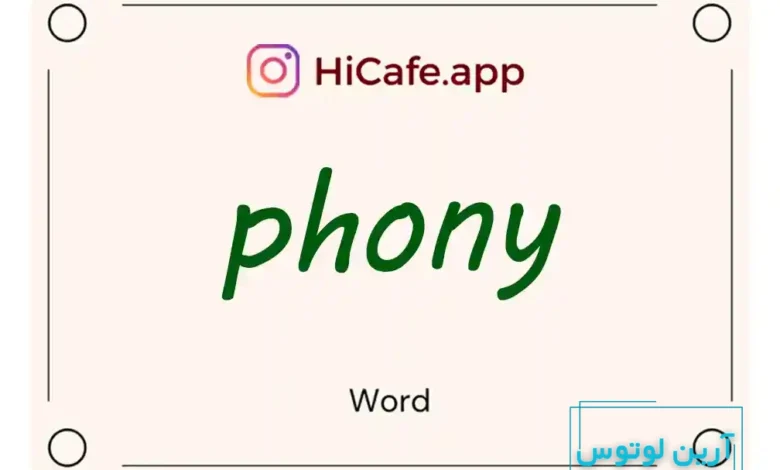 Meaning and usage of phony word