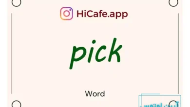 Meaning and usage of pick word
