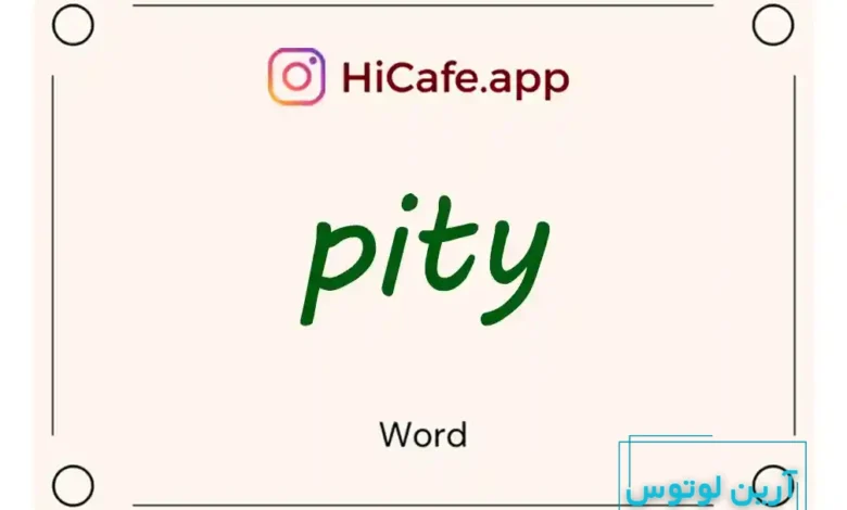 Meaning and usage of pity word