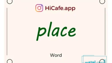 Meaning and usage of place word