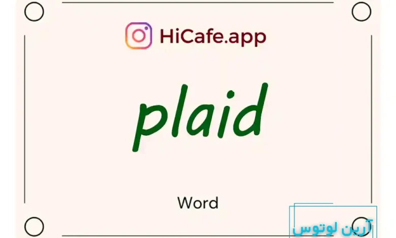 Meaning and usage of plaid word