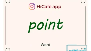 Meaning and usage of point word