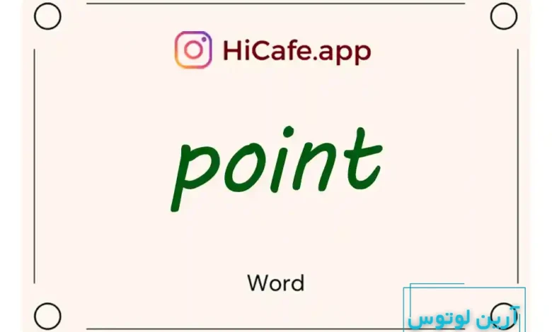 Meaning and usage of point word