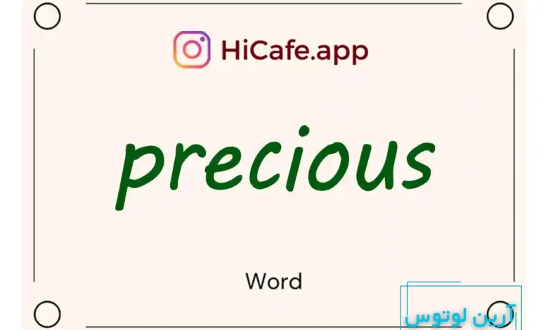Meaning and usage of precious word
