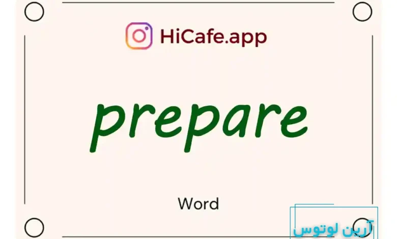 Meaning and usage of prepare word