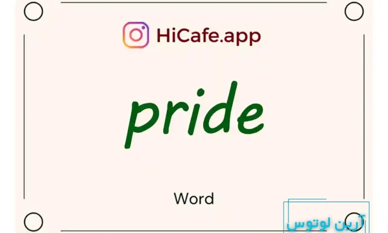 Meaning and usage of pride word