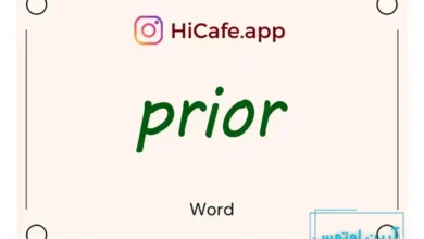 Meaning and usage of prior word