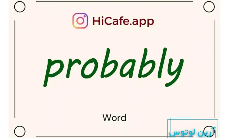 Meaning and usage of probably word
