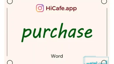 Meaning and usage of purchase word