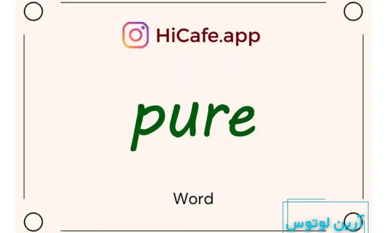 Meaning and usage of pure word