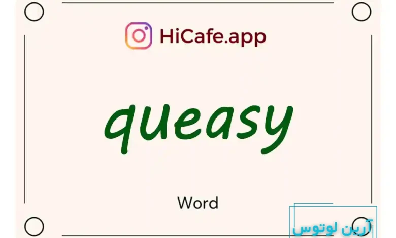 Meaning and usage of queasy word