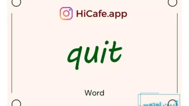 Meaning and usage of quit word