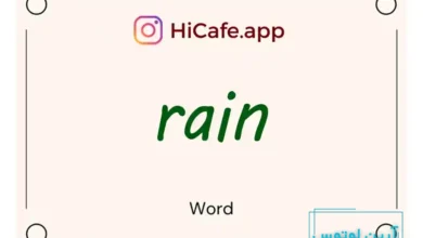Meaning and usage of rain word