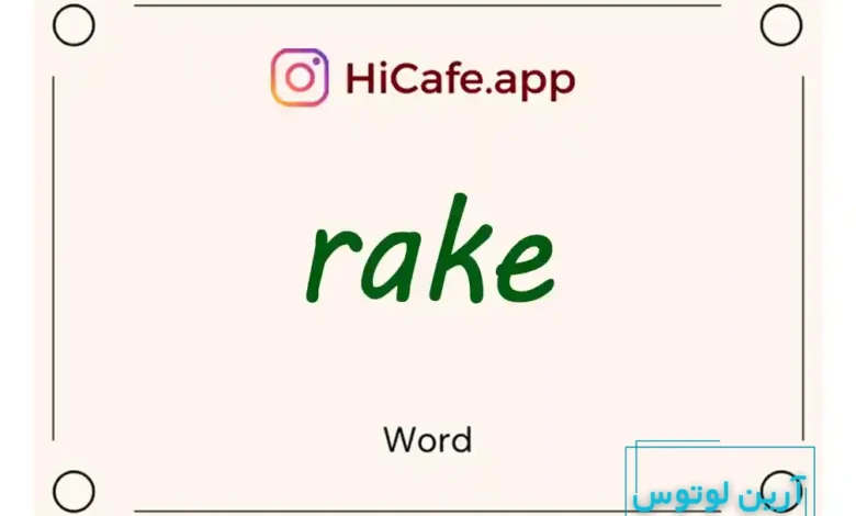 Meaning and usage of rake word