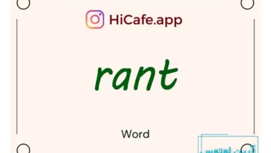 Meaning and usage of rant word
