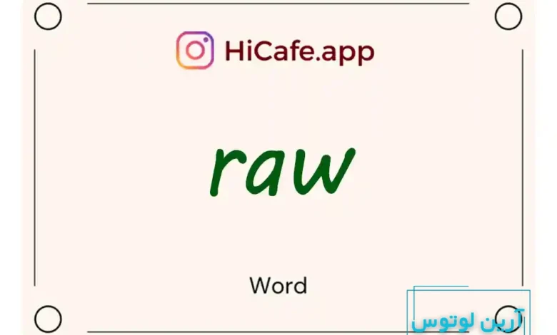 Meaning and usage of raw word