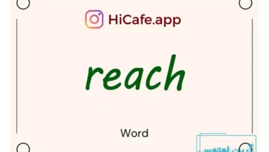 Meaning and usage of reach word