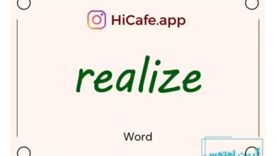 Meaning and usage of realize word