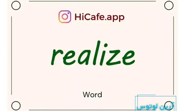 Meaning and usage of realize word