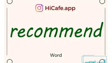 Meaning and usage of recommend word