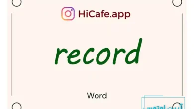 Meaning and usage of record word