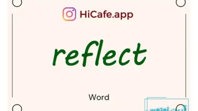 Meaning and usage of reflect word