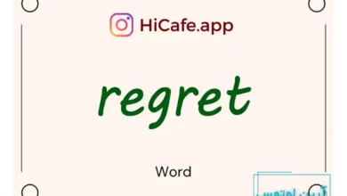 Meaning and usage of regret word