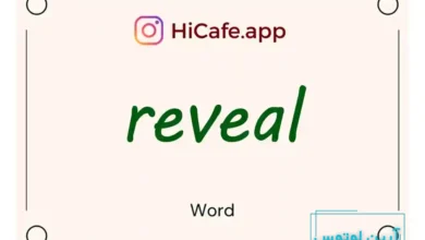 Meaning and usage of reveal word