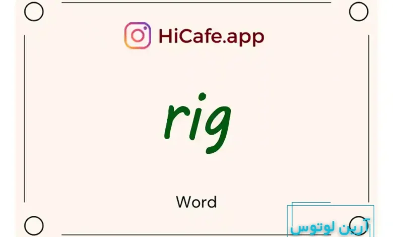Meaning and usage of rig word