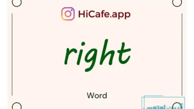 Meaning and usage of right word