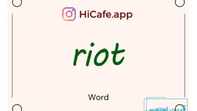 Meaning and usage of riot word