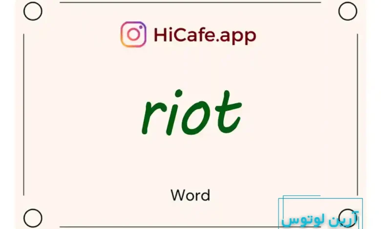 Meaning and usage of riot word