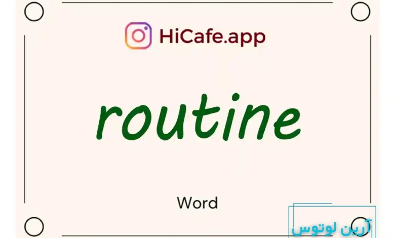 Meaning and usage of routine word