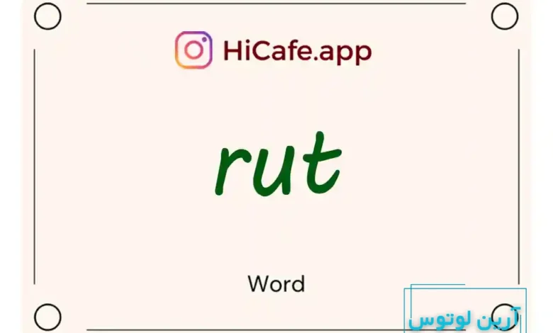 Meaning and usage of rut word