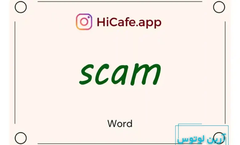 Meaning and usage of scam word